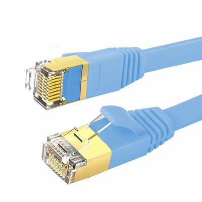 Plano estable del cable de Ethernet del gato 7 de 600MHz, cable práctico azul AC Cat7 SFTP