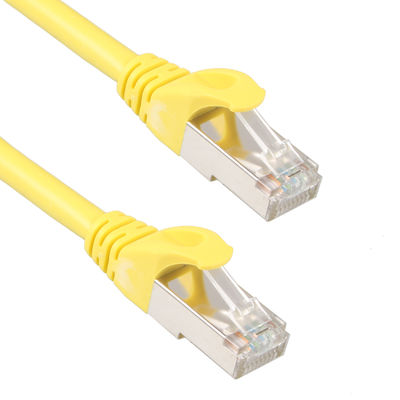 Cable al aire libre amarillo Cat7 SSTP, cordón de remiendo práctico de 26AWG LSZH