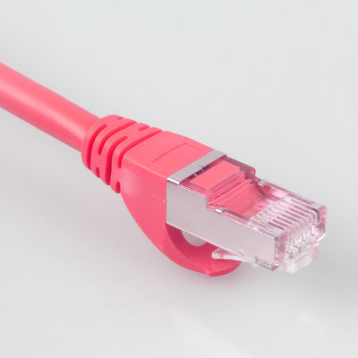 Prenda impermeable resistente directa 26AWG 10Gb del cordón de remiendo del pie Cat7 del entierro 6 roja