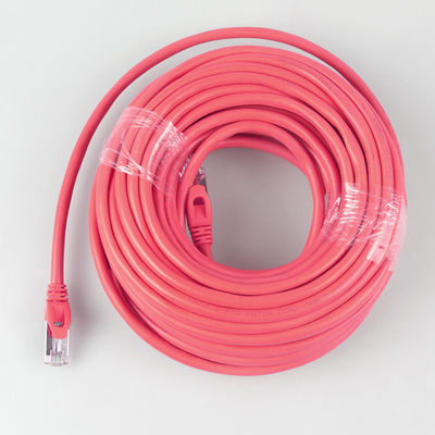 Prenda impermeable resistente directa 26AWG 10Gb del cordón de remiendo del pie Cat7 del entierro 6 roja