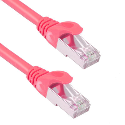 Prenda impermeable resistente directa 26AWG 10Gb del cordón de remiendo del pie Cat7 del entierro 6 roja
