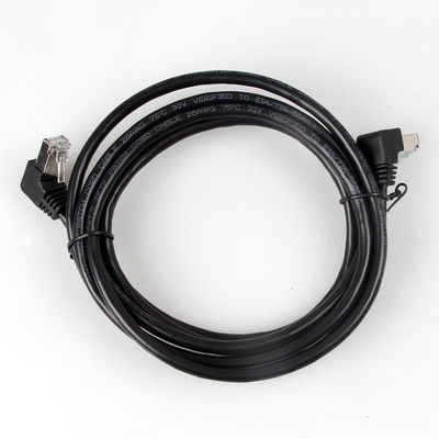 El cordón de remiendo estable Cat7 del OEM 90 grados a 270 grados hacia arriba pescó con caña