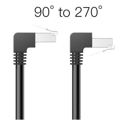 Enchufe de ángulo recto del CAT 6 de la fábrica de Ethernet de cable de los accesorios directos del conector