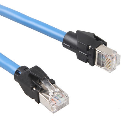Cable de Ethernet de Cat6a S/FTP 6 pies del RJ45 de la red del cordón del remiendo de la fricción industrial de cable de cadena de la red